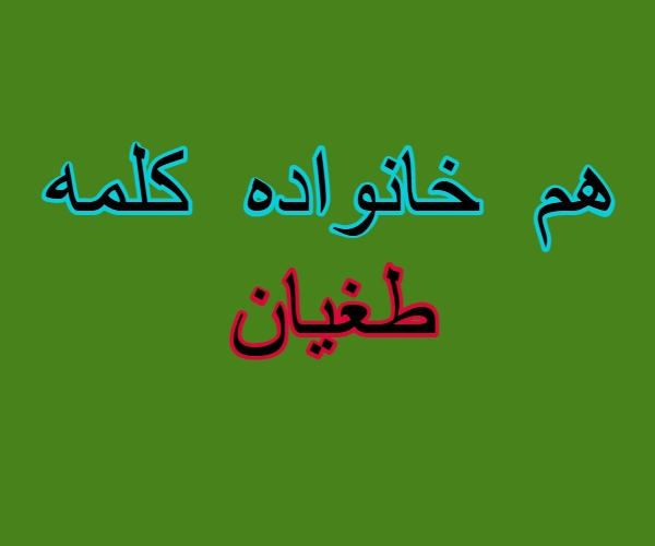 هم خانواده کلمه طغیان