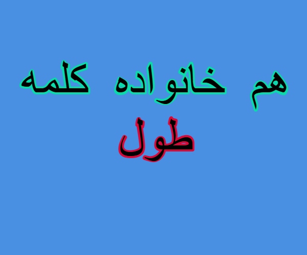 هم خانواده کلمه طول