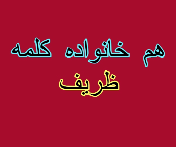 هم خانواده کلمه ظریف
