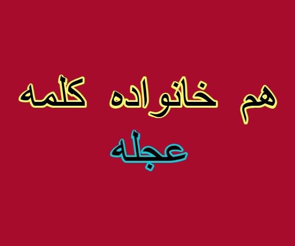 هم خانواده کلمه عجله