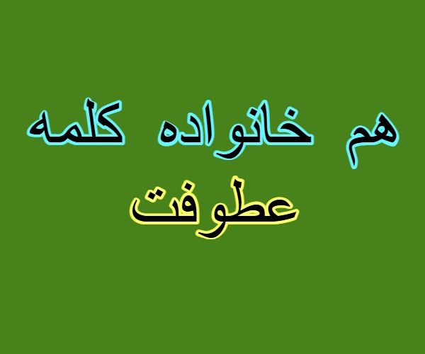 هم خانواده کلمه عطوفت
