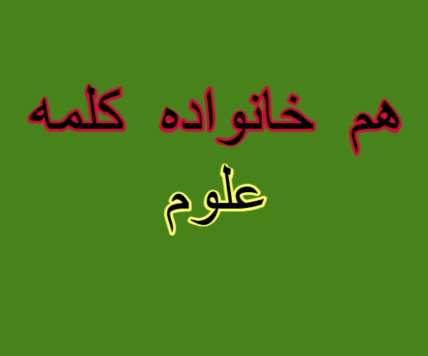 هم خانواده کلمه علوم