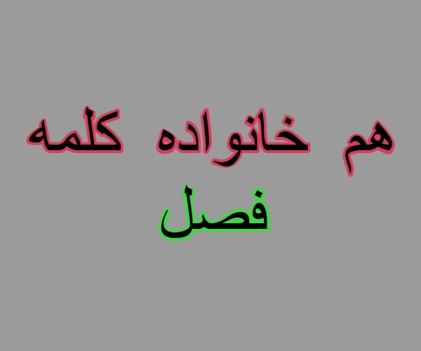 هم خانواده کلمه فصل + معنی ، مترادف و متضاد کلمه فصل