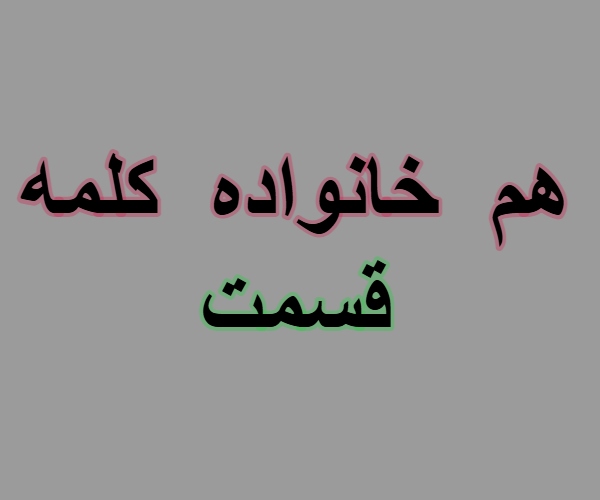 هم خانواده کلمه قسمت + مترادف و معنی کلمه قسمت