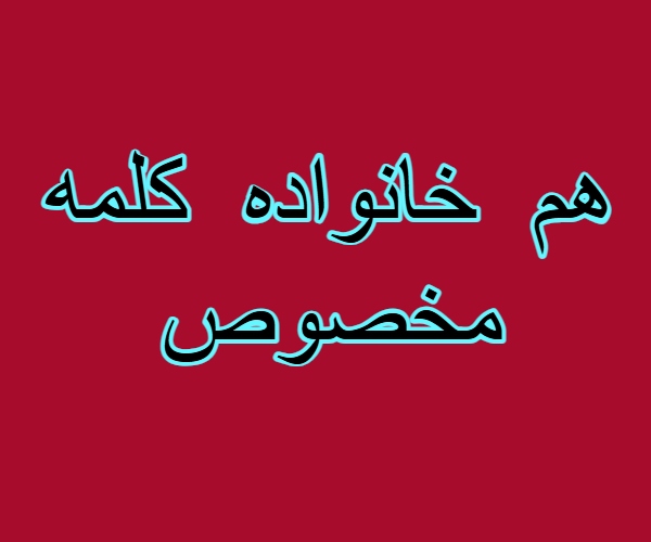 هم خانواده کلمه مخصوص