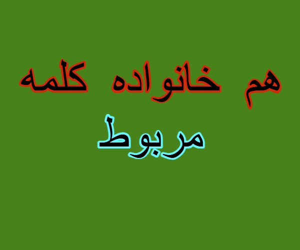 هم خانواده کلمه مربوط
