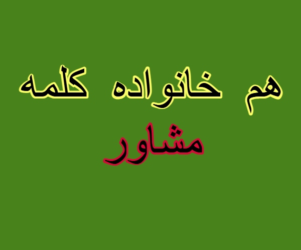 هم خانواده کلمه مشاور