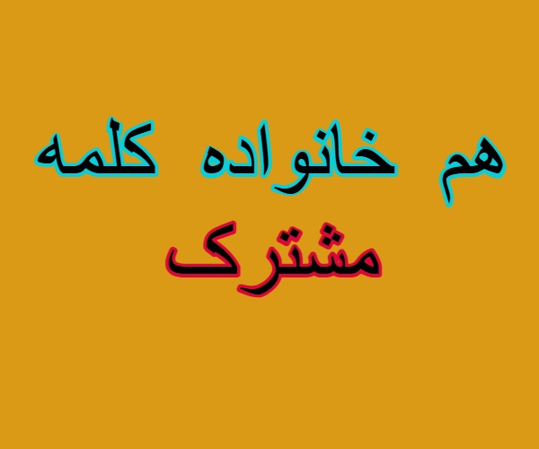 هم خانواده کلمه مشترک