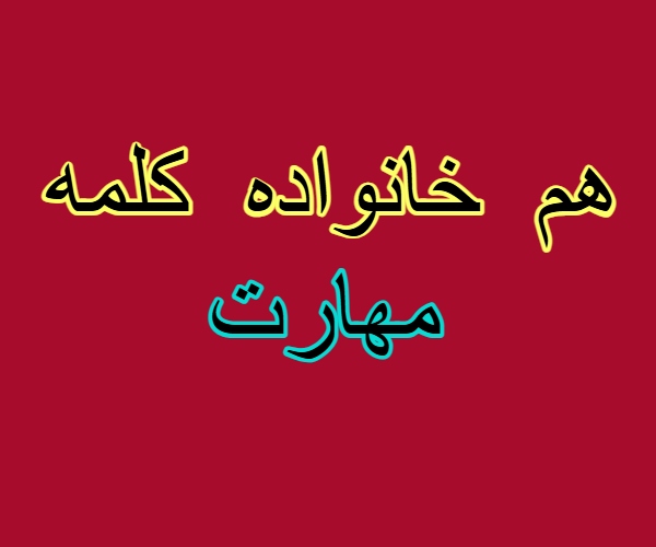 هم خانواده کلمه مهارت