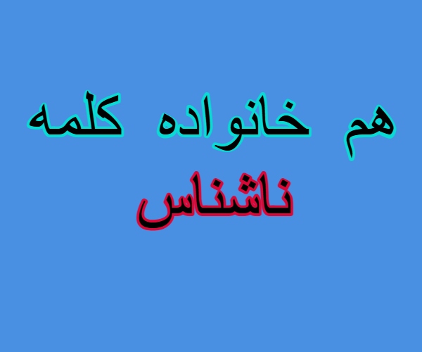 هم خانواده کلمه ناشناس