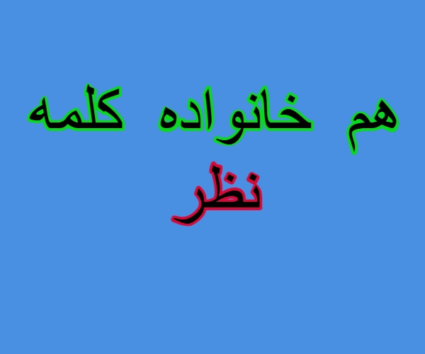 هم خانواده کلمه نظر