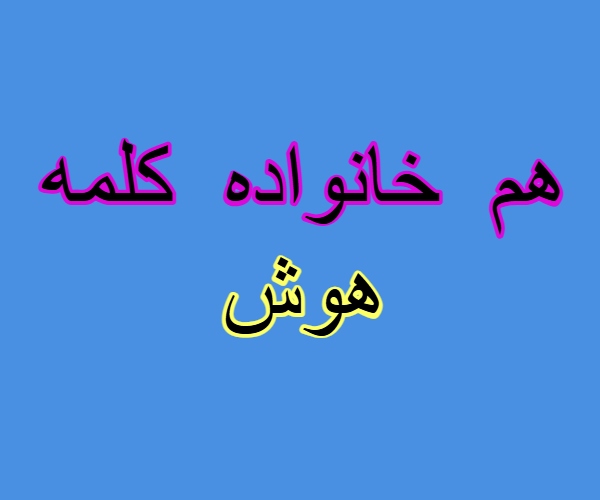 هم خانواده کلمه هوش