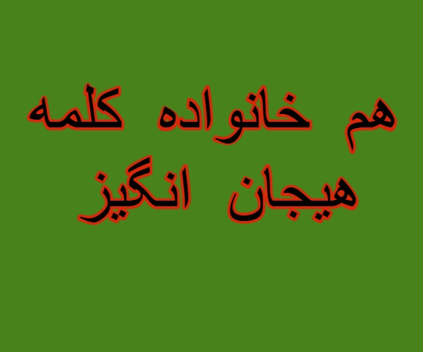 هم خانواده کلمه هیجان انگیز