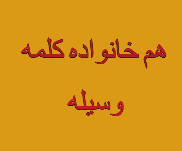 هم خانواده کلمه وسیله