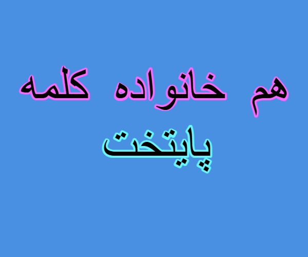 هم خانواده کلمه پایتخت