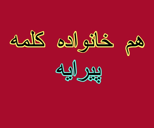 هم خانواده کلمه پیرایه