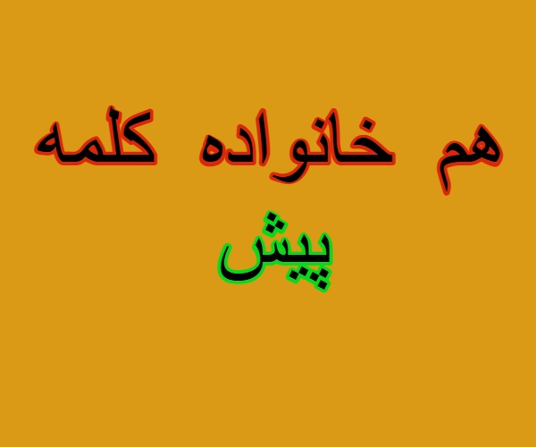 هم خانواده کلمه پیش