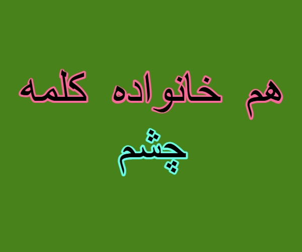 هم خانواده کلمه چشم