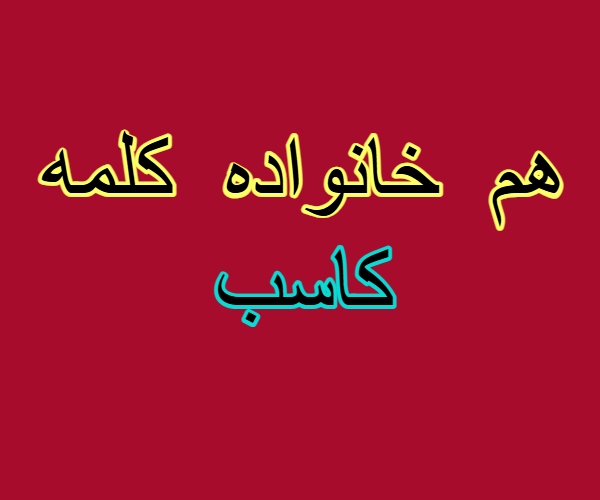 هم خانواده کلمه کاسب