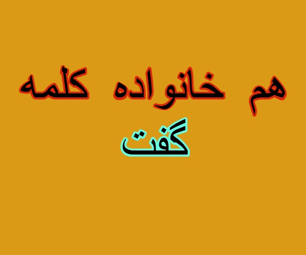 هم خانواده کلمه گفت