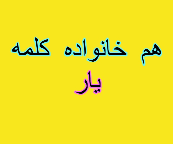 هم خانواده کلمه یار