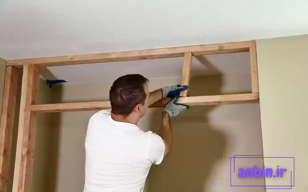 تصویری دانلودی از الگوی اندازه گیری شده برای ساخت کمد دیواری