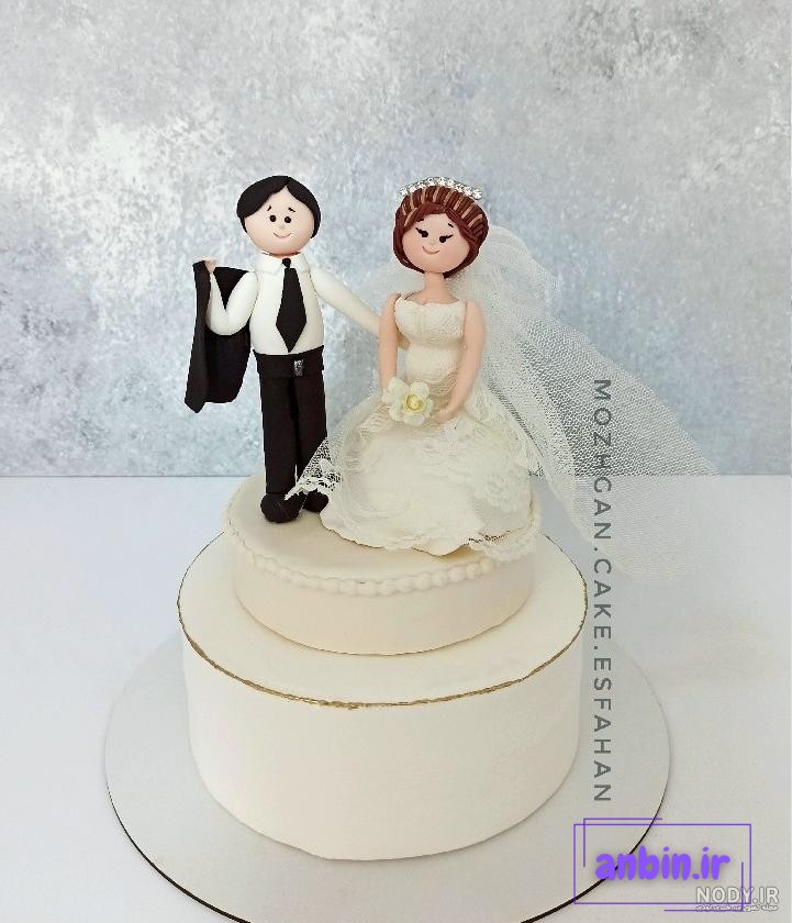 عکس عروس داماد روی کیک