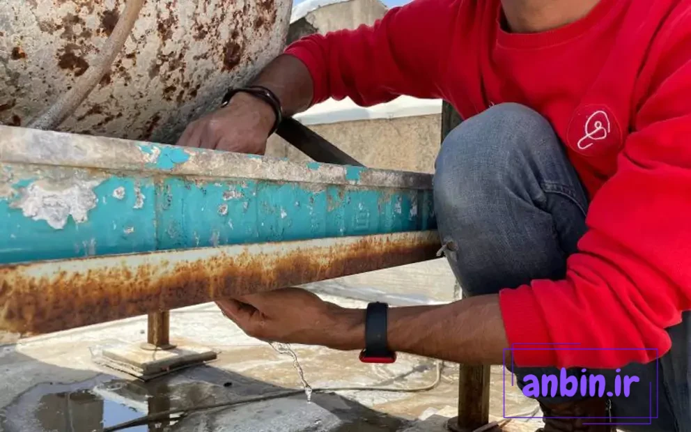 کولر پوسیده و زنگ&zwnj;زده